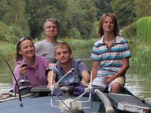 The Walker family on a narrowboat holiday 001